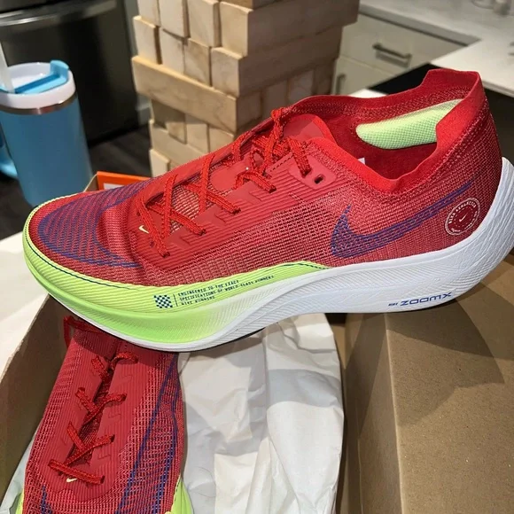 Size 13 - Nike ZoomX Vaporfly NEXT% 2 Red Clay Ghost Green New Men main image 3
